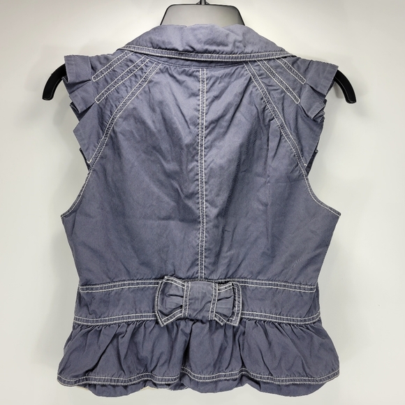 Elevenses Anthropologie Ruffle Button Top Womens 8 Dainty Festival Prairie Boho - Picture 8 of 11